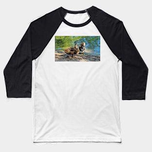 Mallard Ducks On The Beach Baseball T-Shirt